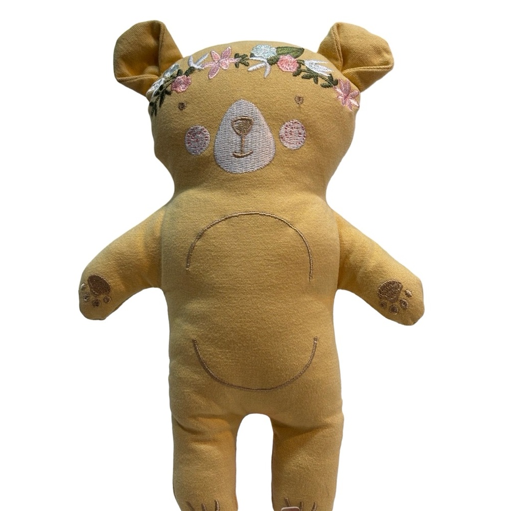 Pillowfort Floral Yellow Mini‎ Bear Plush